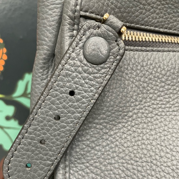 Bally Bianne Gray Convertible Leather Backpack with COA - Picture 13 of 16